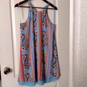 Light blue, floral dress